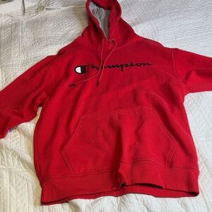 Champion Scarlet Hoodie with Logo